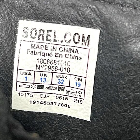 SOREL Girl’s Waterproof Suede Ankle Pull-On Booties 1Y - Picture 9 of 10